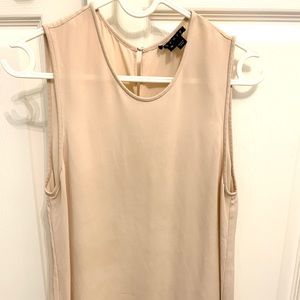 Theory Blush Sleeveless Silk Top